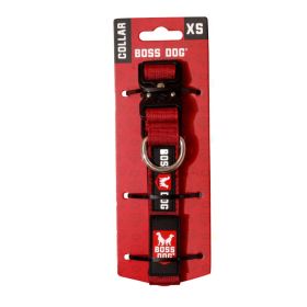 Boss Dog Tactical Adjustable Dog Collar (Option: Red, 1ea/XS, 1114 in)