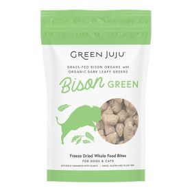Green Juju Dog & Cat Freeze Dried Grain Free Whole Food Bite Bison Green Toppers (Option: 2.5oz.)