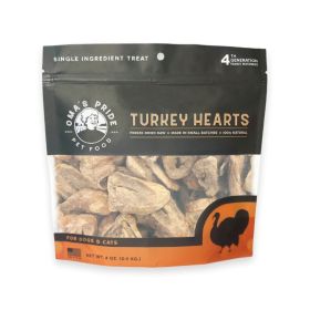 Oma'S Pride Dog Cat Freeze (Option: Dried Turkey Heart Sliced 4Oz)