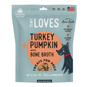 Farmland Traditions Tiny Loves Turkey and Pumpkin w/Bone Broth Dog Treats (Option: 1ea/16oz.)