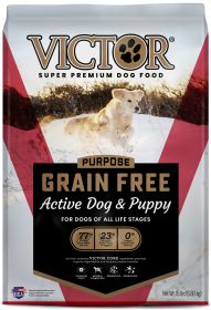 Victor Super Premium Dog Food Purpose Grain Free Active Dog & Puppy Dry Dog Food Beef (Option: 15lb)