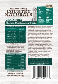 Grandma Mae's Country Naturals Premium All Natural Grain Free Dry Dog Food High (Option: Protein Chicken 18ea/14 oz)