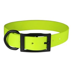 Omni Pet Zeta Biothane Dog Collar with Blk Hardware (Option: Neon Yellow 3/4 x 16in.)